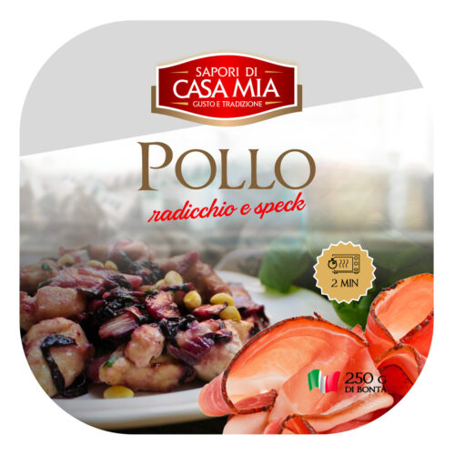 Pollo al radicchio e speck