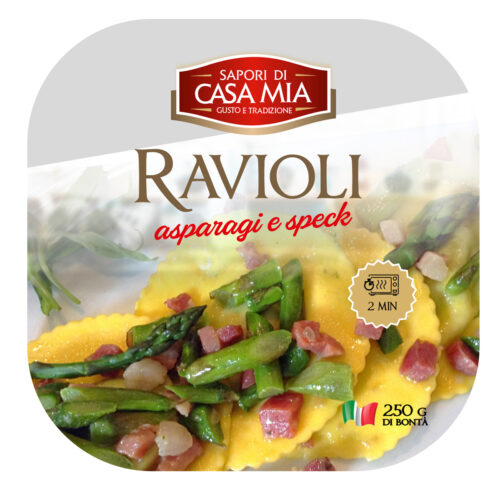Ravioli asparagi e speck