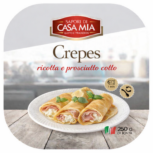Crepes con ricotta e prosciutto cotto