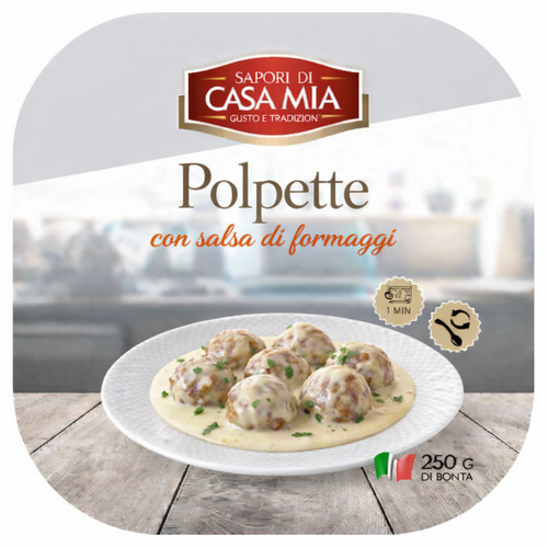 Polpette con salsa di formaggi