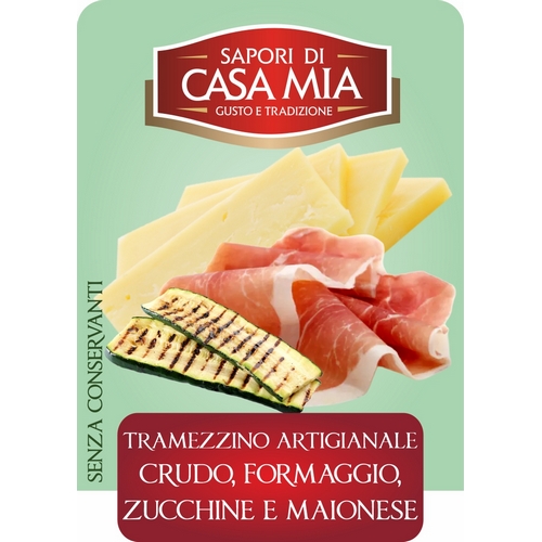 Prosciutto crudo, formaggio, zucchine e maionese