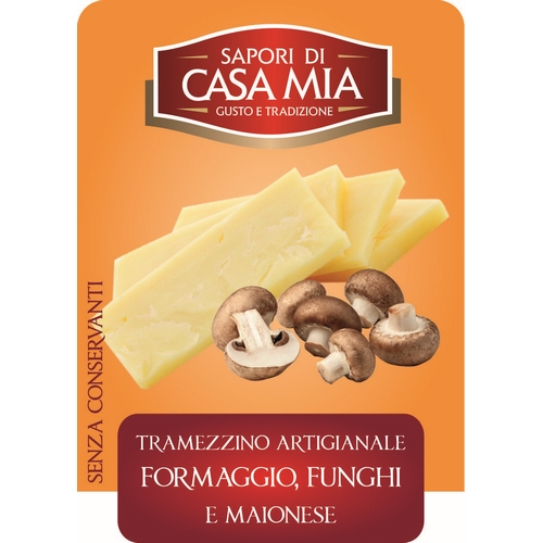 Formaggio, funghi e maionese