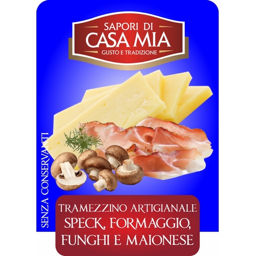 Speck, formaggio, funghi e maionese